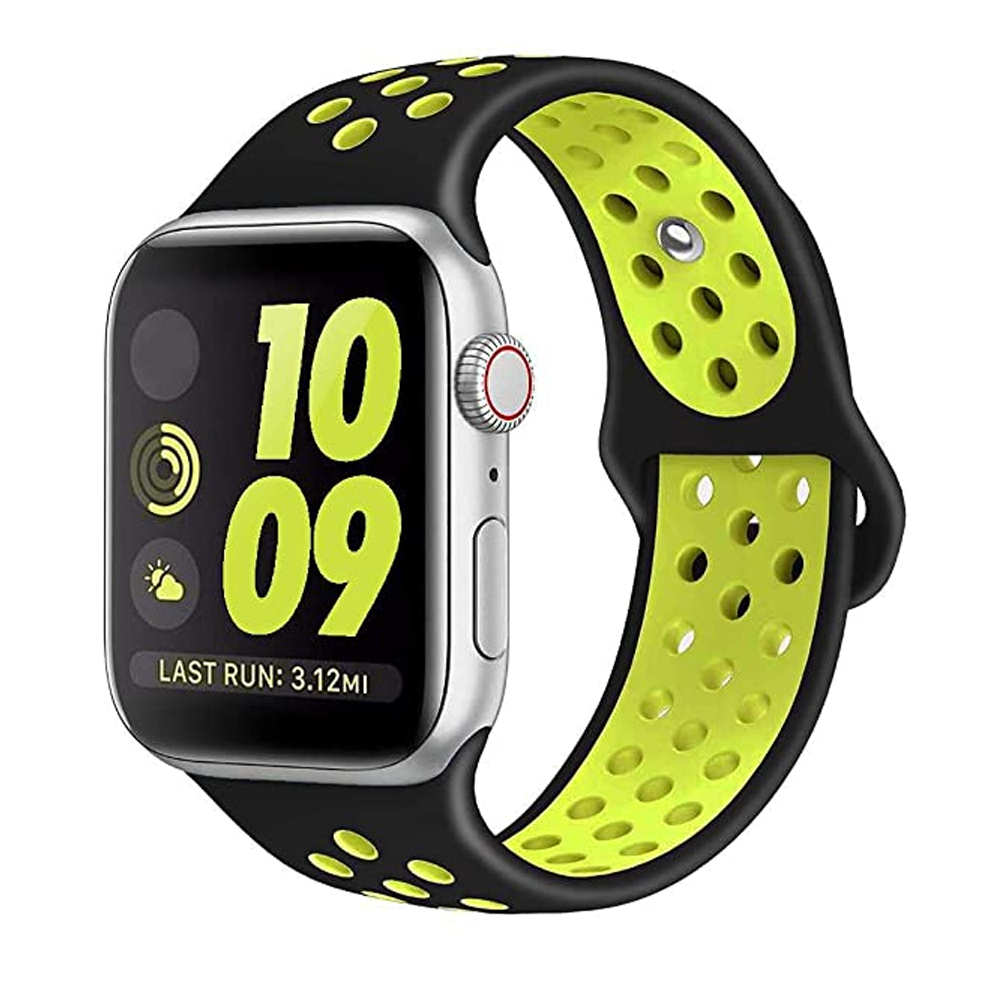 Classic lederen Apple watch bandje 42/ 44mm - Geel